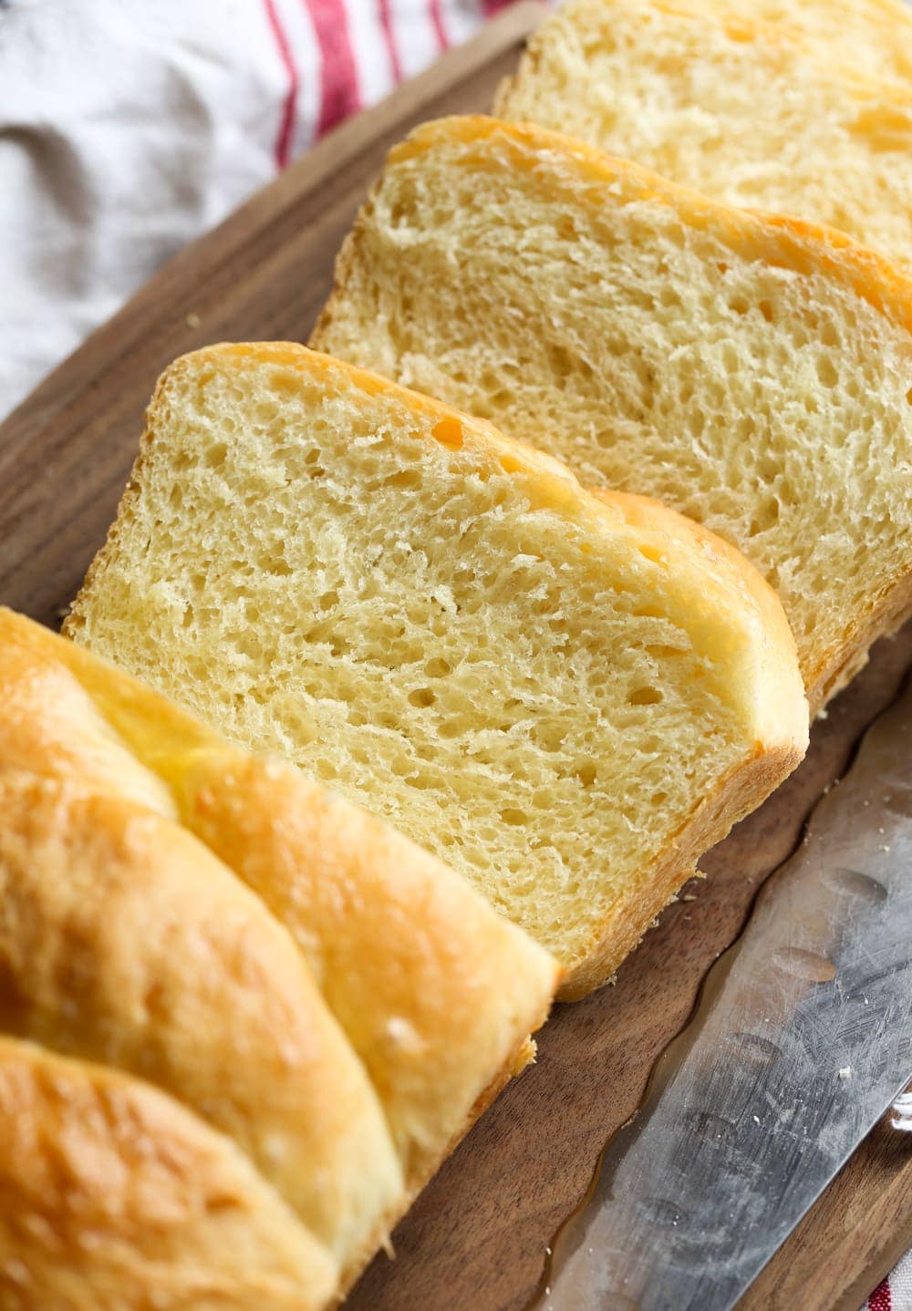 Fresh Slices of Light, Moist and Flaky Brioche