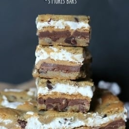 Image of 3 stacked chocolate chip cookie peanut butter s