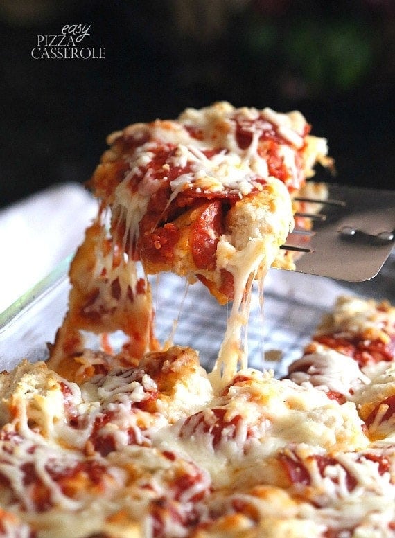 Easy Pizza Casserole...just a few pantry ingredients and you
