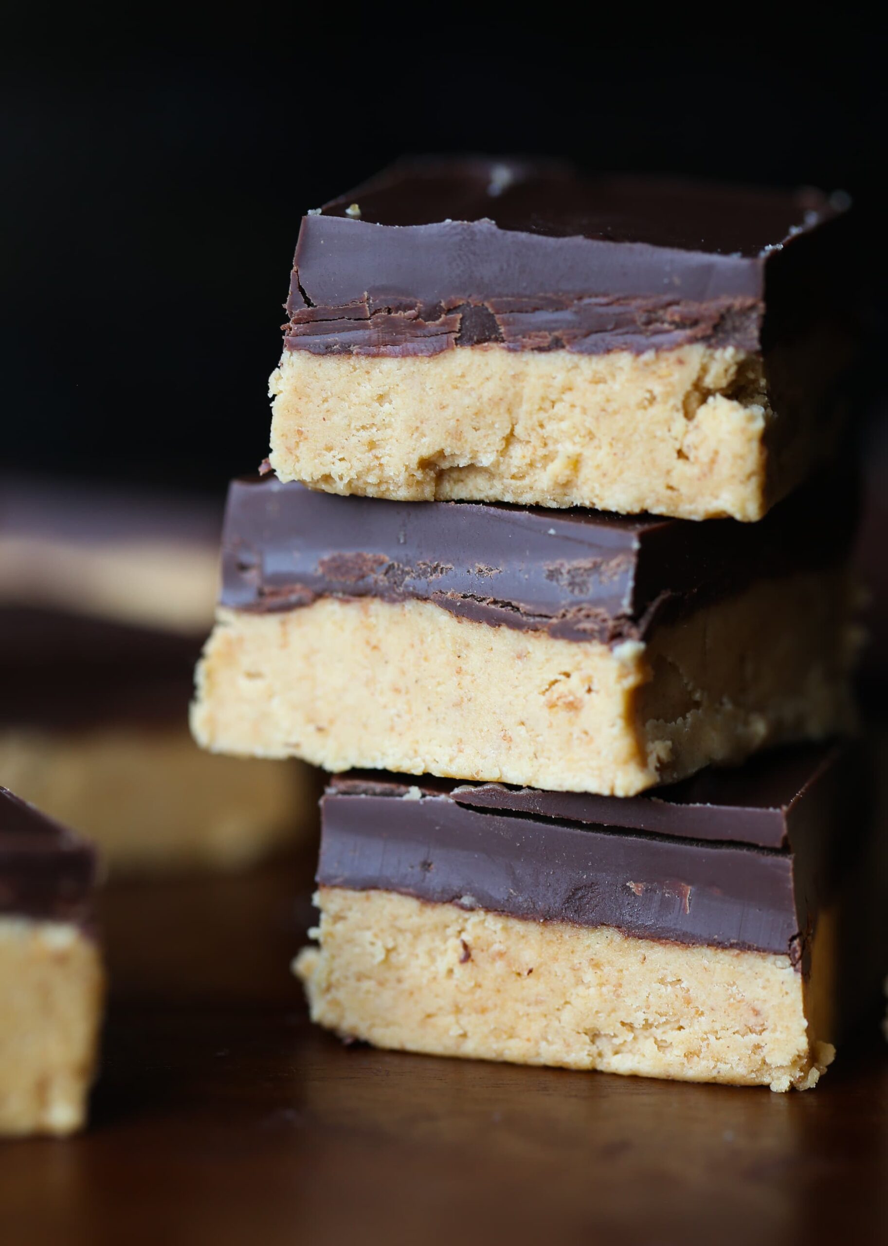 Image of No Bake Chocolate and Honey Peanut Butter Bars, Stacked