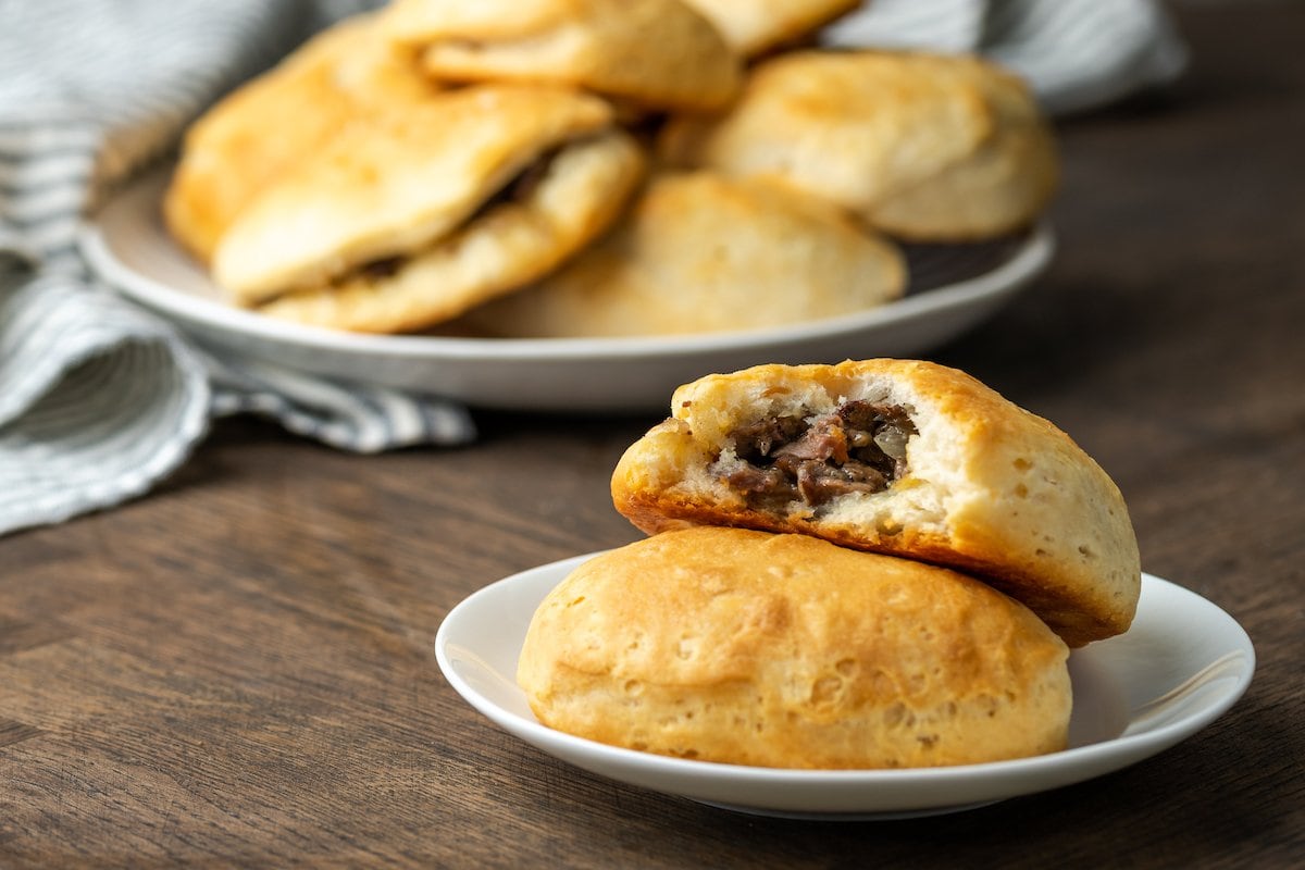Philly Cheesesteak Stuffed Biscuits