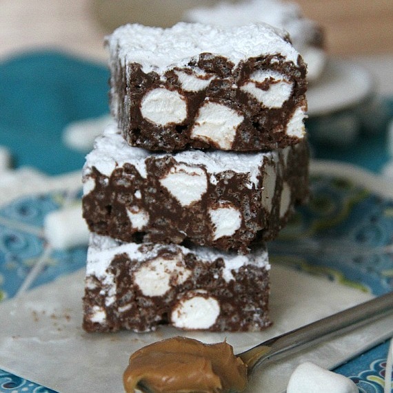 Image of Puppy Chow Krispie Treats, Stacked